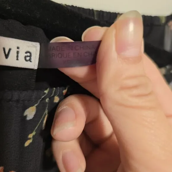 Alice + Olivia Floral Garden Top Size XS Butterfly Spring Blouse Peasant Designe - Picture 5 of 11